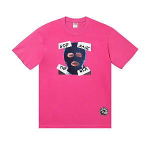 SUPREME - Camiseta God Save "Rosa" -NOVO-