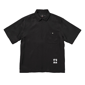 SUPREME x YOHJI YAMAMOTO - Camiseta Silk Zip Up "Preto" -NOVO-