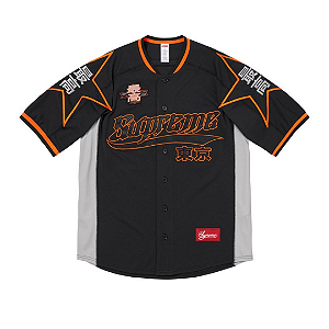 SUPREME - Camiseta Stars Baseball Jersey "Preto" -NOVO-