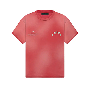 AMIRI - Camiseta Vintage Collegiate "Vermelho" -NOVO-