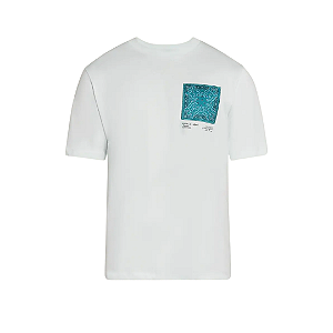 AMIRI - Camiseta Bandana Silk Applique "Verde Água" -NOVO-