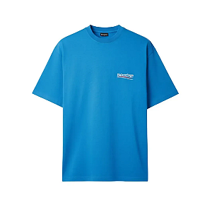 BALENCIAGA - Camiseta Political Campaing "Azul" -NOVO-