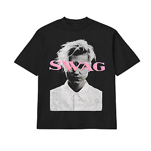 SKYLRK - Camiseta Justin Bieber Swag Coachella Mesch "Preto" -NOVO-