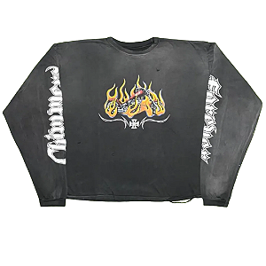 HMDD - Camiseta Manga Longa Ghost Rider "Preto" -NOVO-