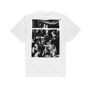 OFF-WHITE - Camiseta Caravaggio Square "Branco" -NOVO-