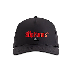 KITH x SOPRANOS - Boné Nylon Bay Low Pich Crown "Preto" -NOVO-