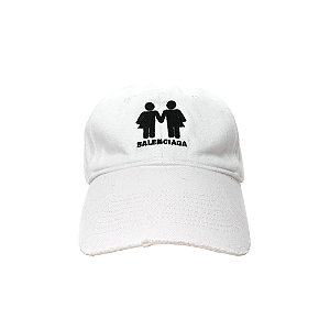 BALENCIAGA - Boné Cotton Drill Pride "Branco" -NOVO-