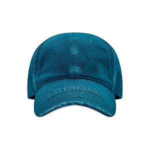 BALENCIAGA - Boné Logo Visor "Indigo" -NOVO-