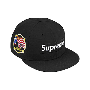 SUPREME x NEW ERA x FDNY - Boné Box Logo FW26 "Preto" -NOVO-