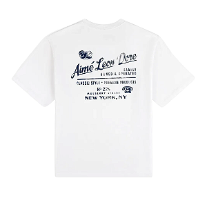 AIMÉ LEON DORE - Camiseta Neighborhood "Branco" -NOVO-