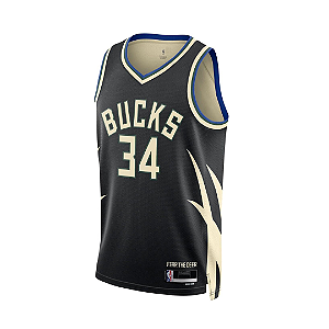 NBA - Regata Antetokounmpo Milwaukee Bucks "Preto" -NOVO-