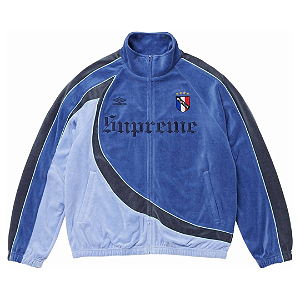SUPREME x UMBRO - Jaqueta Velour Track "Azul" -NOVO-