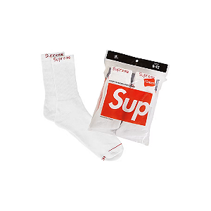SUPREME x HANES - Pack c/4 Meias "Branco" -NOVO-