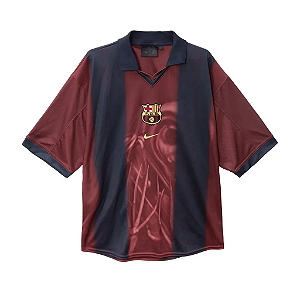 PRÉ VENDA - TRAVIS SCOTT x NIKE x FC BARCELONA - Camiseta Retro 2000/01 Home Skeleton Jersey "Multicolor" -NOVO-