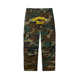 RASPBERRY HILLS - Calça Army Cargo "Camo" -NOVO-