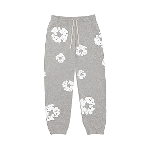 DENIM TEARS - Calça De Moletom The Cotton Wreath "Cinza" -NOVO-