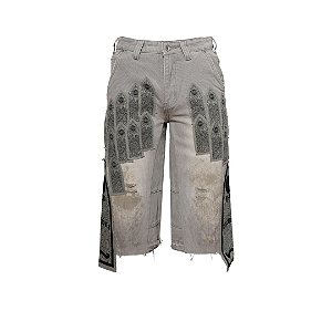 WHO DECIDES WAR - Bermuda Patch Arched Carpenter "Cinza" -NOVO-