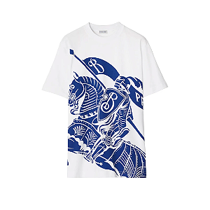 BURBERRY - Camiseta Cotton Equestrian "Branco" -NOVO-