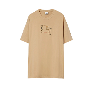 BURBERRY - Camiseta Check EKD Cotton "Bege" -NOVO-