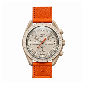 SWATCH x OMEGA - Relógio Bioceramic Mission To Jupiter "Bege/Laranja"  -NOVO-