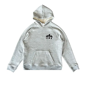 CHROME HEARTS - Moletom Cemetery Cross Seven-11 "Cinza" -NOVO-