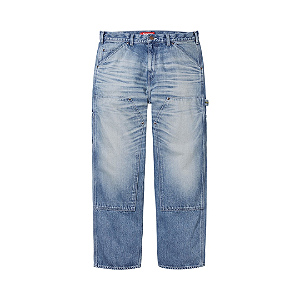 SUPREME - Calça Worn Double Knee Painter SS25 "Denim" -NOVO-
