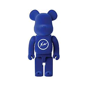 PRÉ VENDA - MEDICOM TOY X FRAGMENT- Boneco Bearbrick 100% & 400% "Blue" -NOVO-