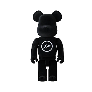 PRÉ VENDA - MEDICOM TOY X FRAGMENT- Boneco Bearbrick 100% & 400% "Black" -NOVO-