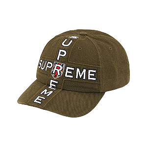SUPREME - Boné Cross 6-Panel FW26 "Olive" -NOVO-