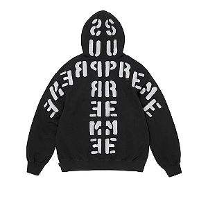 SUPREME - Moletom Mirrored Appliqué FW26 "Preto" -NOVO-