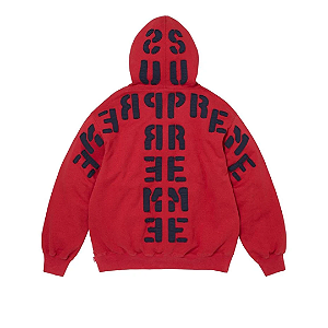 SUPREME - Moletom Mirrored Appliqué FW26 "Vermelho" -NOVO-