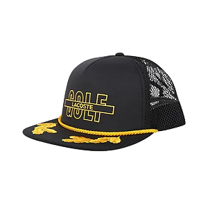 LACOSTE - Boné Golf Embroidered "Preto/Amarelo" -NOVO-
