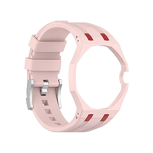 SXMINCXUBO - Pulseira Para Swatch x AP Royal Pop "Rosa Claro/Vermelho" -NOVO-