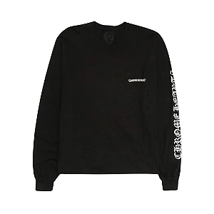 CHROME HEARTS - Moletom Crewneck Scroll Logo "Preto" -NOVO-