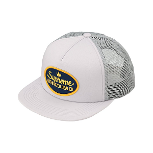 SUPREME - Boné Autorized Mesh Back 5-Panel FW26 "Cinza" -NOVO-