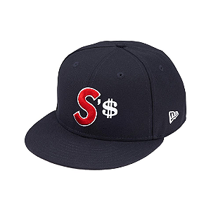 SUPREME x NEW ERA - Boné Money S Logo "Azul Marinho" -NOVO-