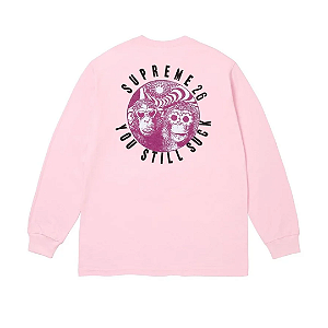 SUPREME - Camiseta Manga Longa You Still Fuck FW26 "Rosa" -NOVO-