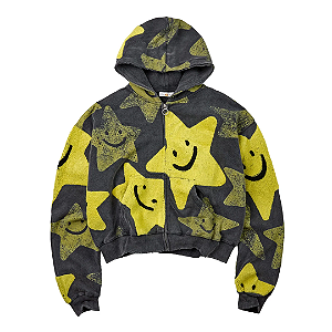 VALE LIVES FOREVER - Moletom Gilmore Zip Up "Preto/Amarelo" -NOVO-
