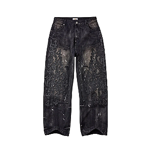VALE LIVES FOREVER - Calça Denim Cat "Preto" -NOVO-