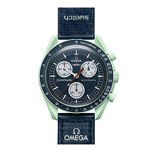 SWATCH x OMEGA - Relógio Bioceramic Moonswatch "Mission On Earth"  -NOVO-