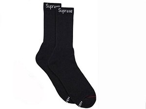 SUPREME x HANES - Meia UNIDADE "Preto" -NOVO-