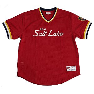 MITCHELL & NESS - Camiseta Jersey Script Real Salt Lake "Vermelho" -NOVO-