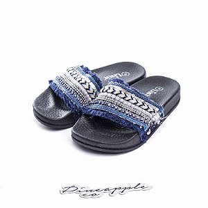 Chinelo De Miçanga "Blue/White" (Infantil) -NOVO-