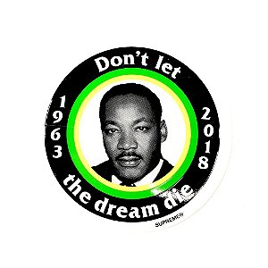 SUPREME - Adesivo SS18 Martin Luther King "Preto" -NOVO- 