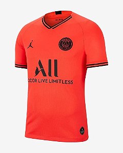 NIKE x PSG - Camisa Jordan II Away "Laranja" -NOVO-