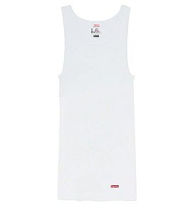 SUPREME x HANES - Regata UNIDADE "Branco" -NOVO-