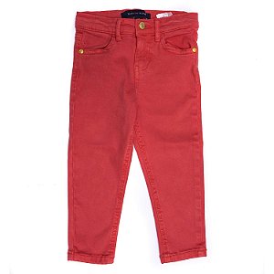 TOMMY HILFIGER - Calça Jeans "Vermelho" (Infantil) -NOVO-