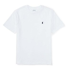 POLO RALPH LAUREN - Camiseta Jersey Crewneck Kids "Branco" (Infantil) -NOVO-