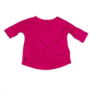 POLO RALPH LAUREN - Camiseta Meia Manga "Rosa" (Infantil) -NOVO-