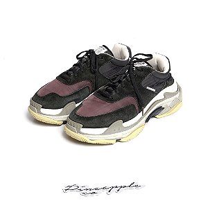 BALENCIAGA - Triple S "Burgundy" -USADO-